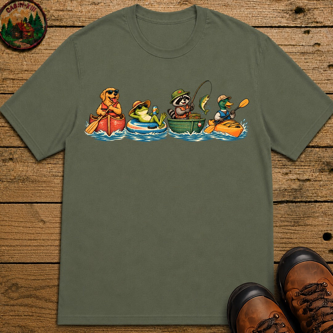 Four Boats T-Shirt - Moss