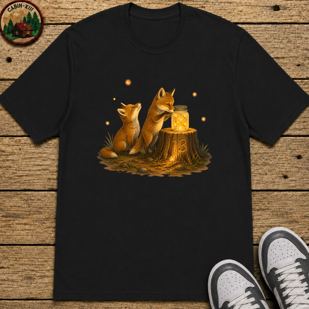 Fox And Firefly Kids T-Shirt - Black