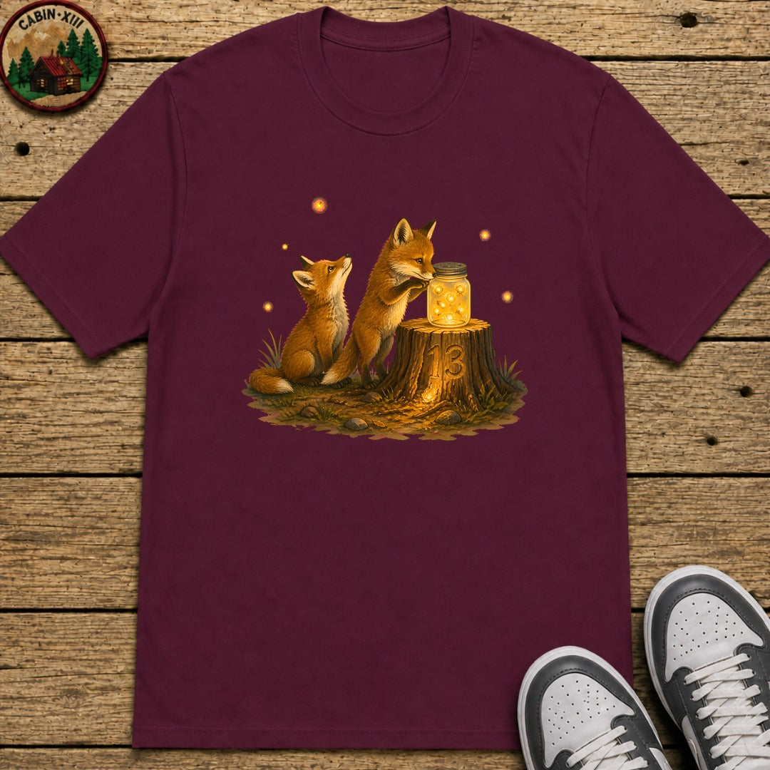 Fox And Firefly Kids T-Shirt - Maroon
