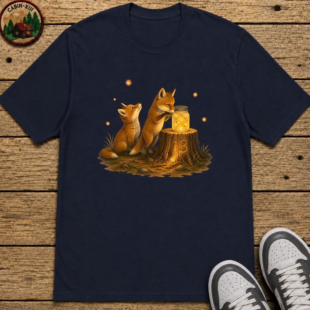Fox And Firefly Kids T-Shirt - Navy