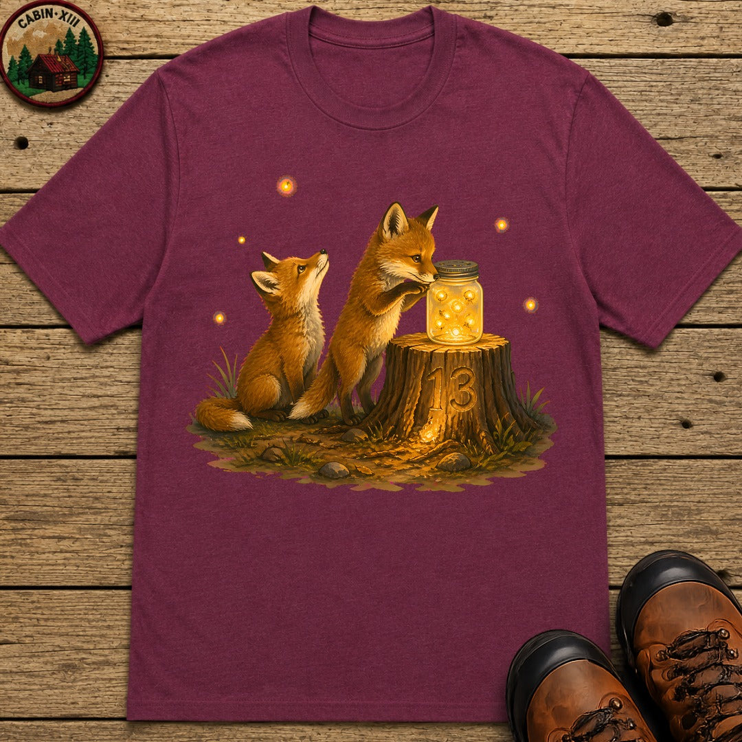 Fox And Firefly T-Shirt - Berry