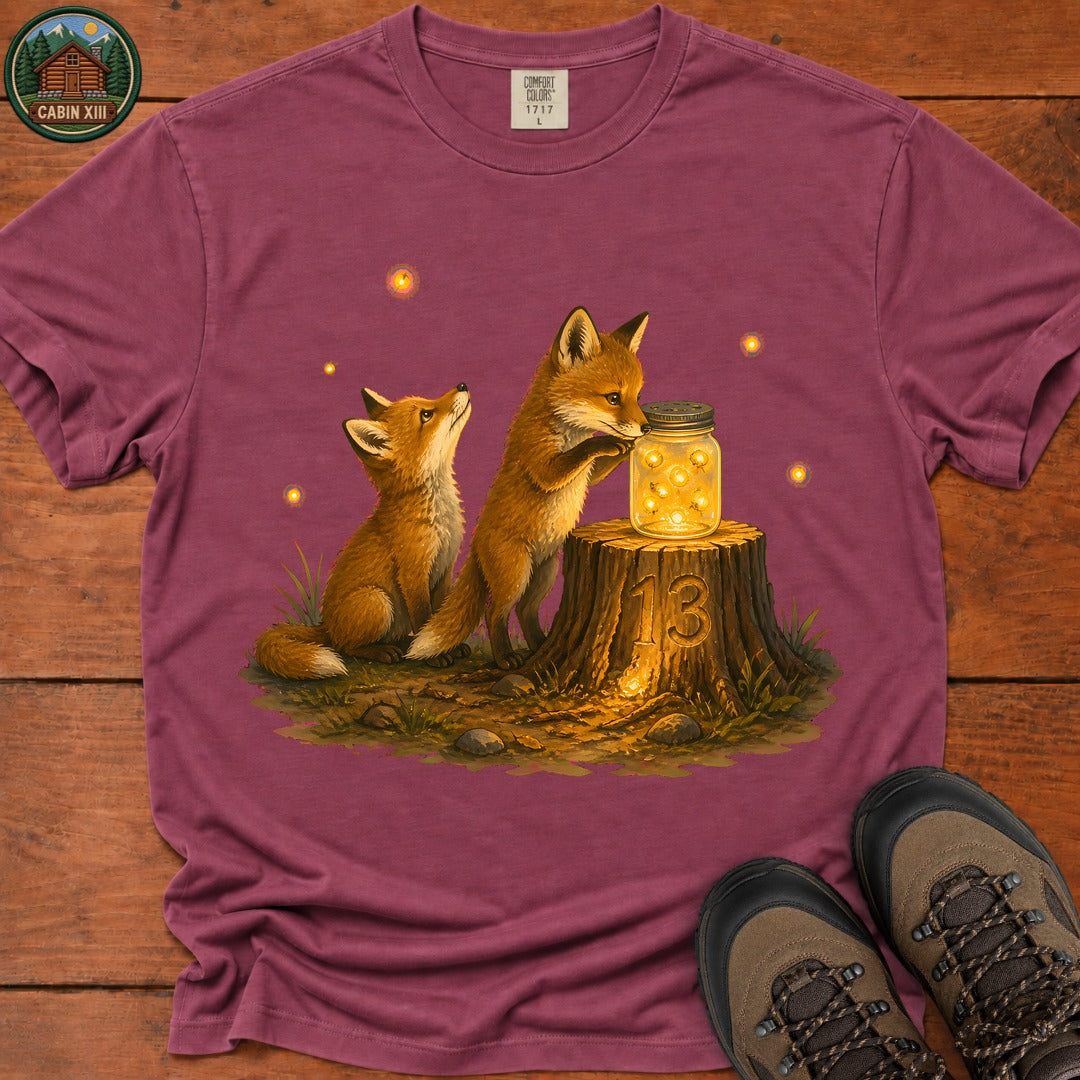 Fox And Firefly T-Shirt - Berry