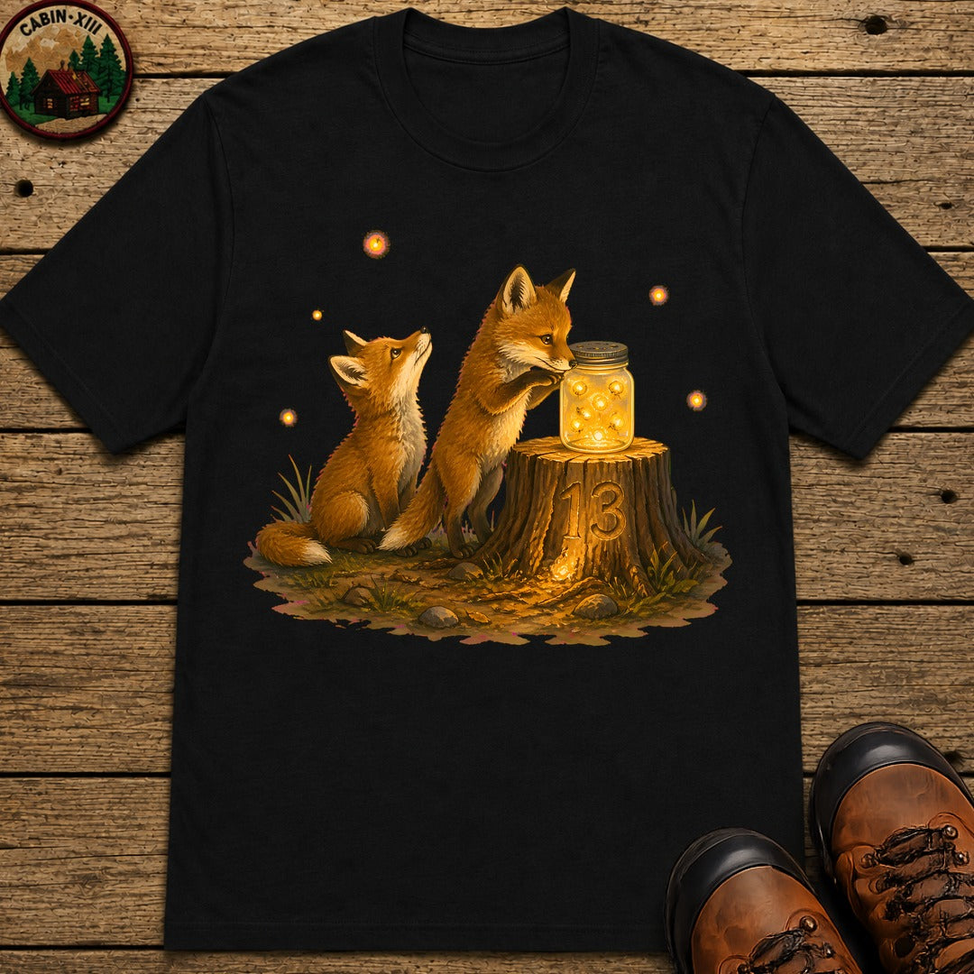 Fox And Firefly T-Shirt - Black