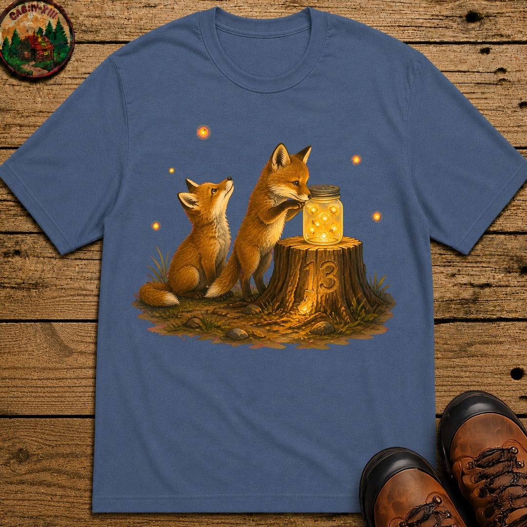 Fox And Firefly T-Shirt - Blue Jean