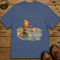 Fox In Waders T-Shirt - Blue Jean