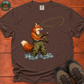 Fox In Waders T-Shirt - Espresso