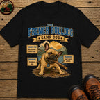 French Bulldog Camp Dog - Stubborn? Oui. Tee - Black
