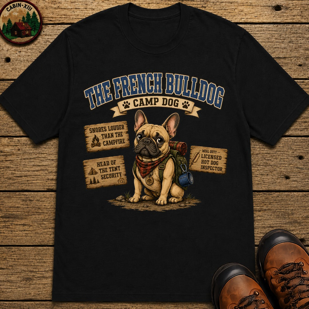 French Bulldog Camp Dog 2.0 T Shirt - Black