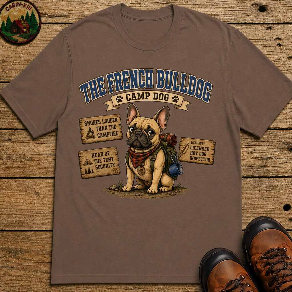 French Bulldog Camp Dog 2.0 T Shirt - Espresso