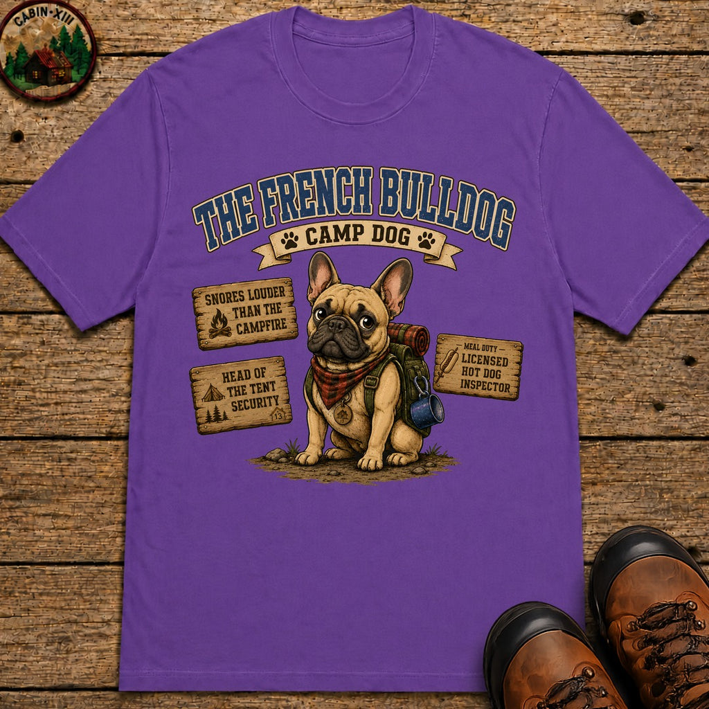French Bulldog Camp Dog 2.0 T Shirt - Grape