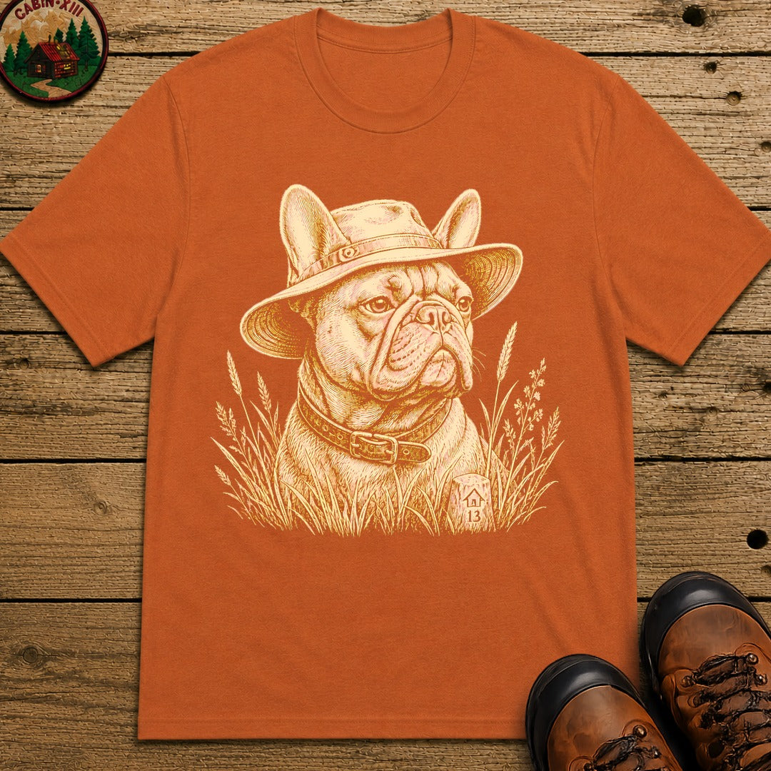 Frenchie In A Hat T-Shirt - Yam