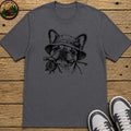 Frenchie In Fishing Hat Kids T-Shirt - Charcoal