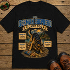 German Shepherd Camp Dog - Knows Better Than You Tee - Black