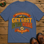 Get Lost In The Woods (Modern) T Shirt - Blue Jean