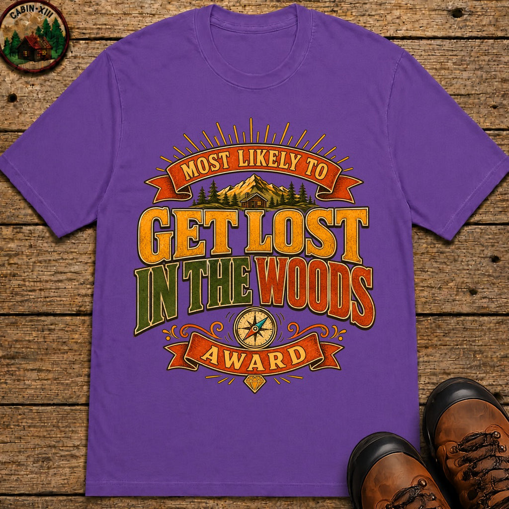 Get Lost In The Woods (Modern) T Shirt - Grape