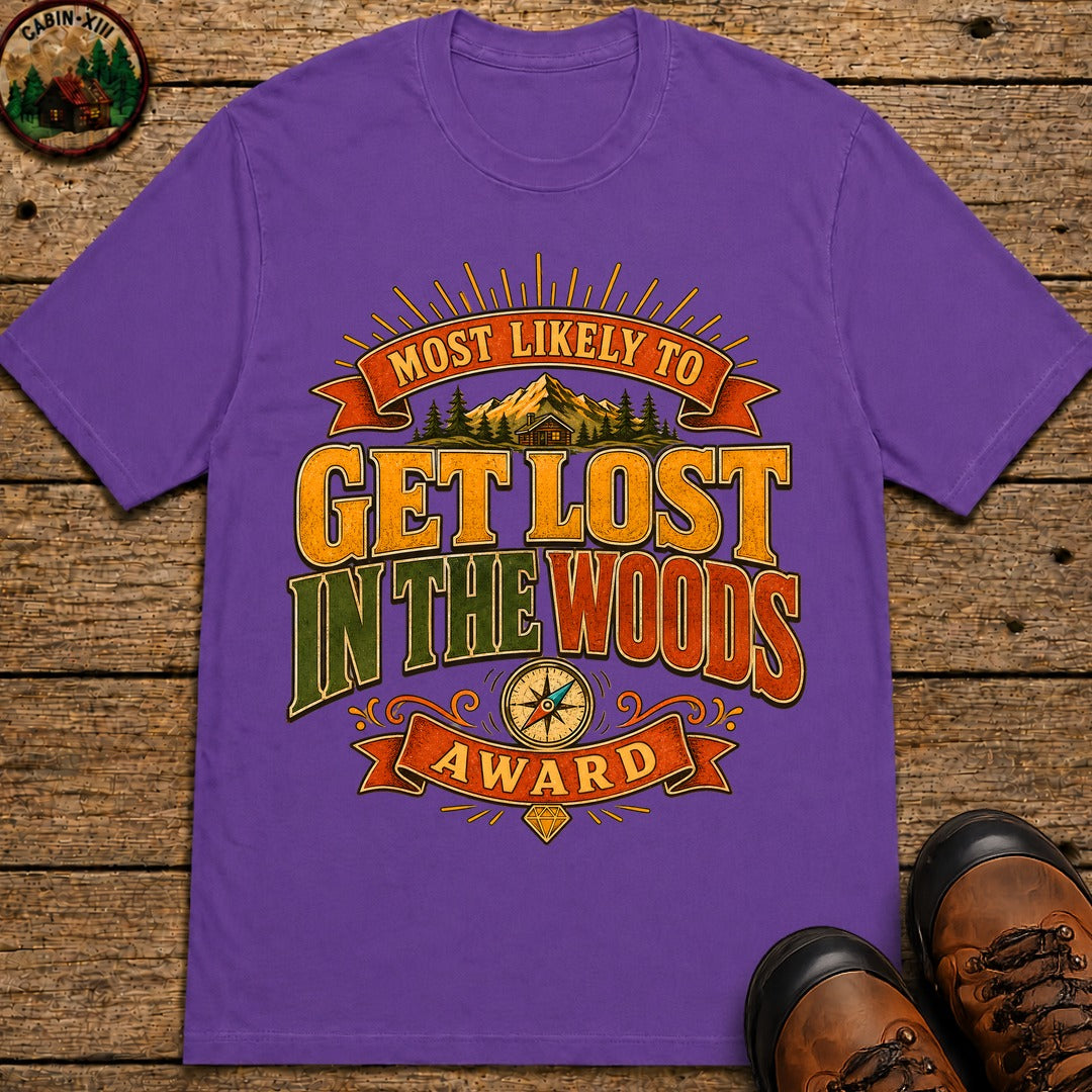 Get Lost In The Woods (Modern) T Shirt - Grape