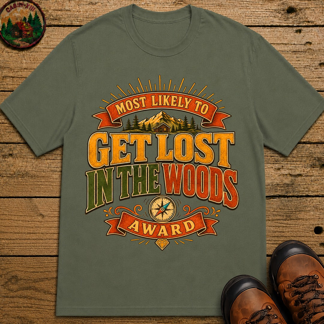 Get Lost In The Woods (Modern) T Shirt - Moss