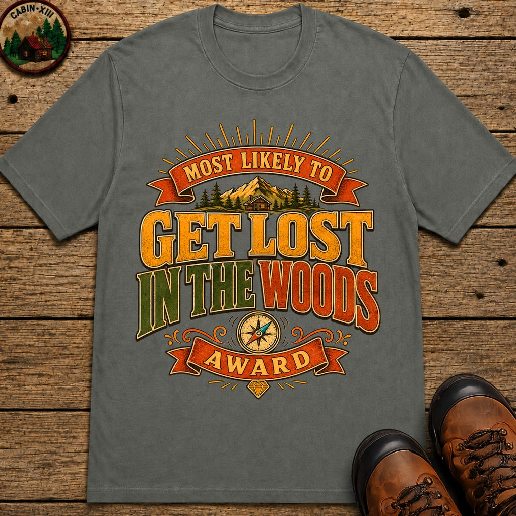 Get Lost In The Woods (Modern) T Shirt - Pepper