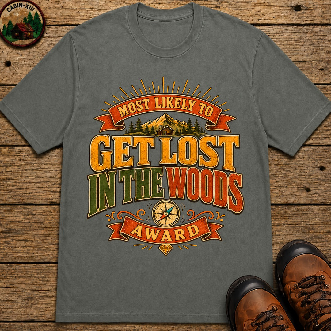 Get Lost In The Woods (Modern) T Shirt - Pepper