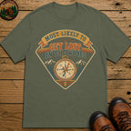 Get Lost In The Woods (Retro) T Shirt - Moss