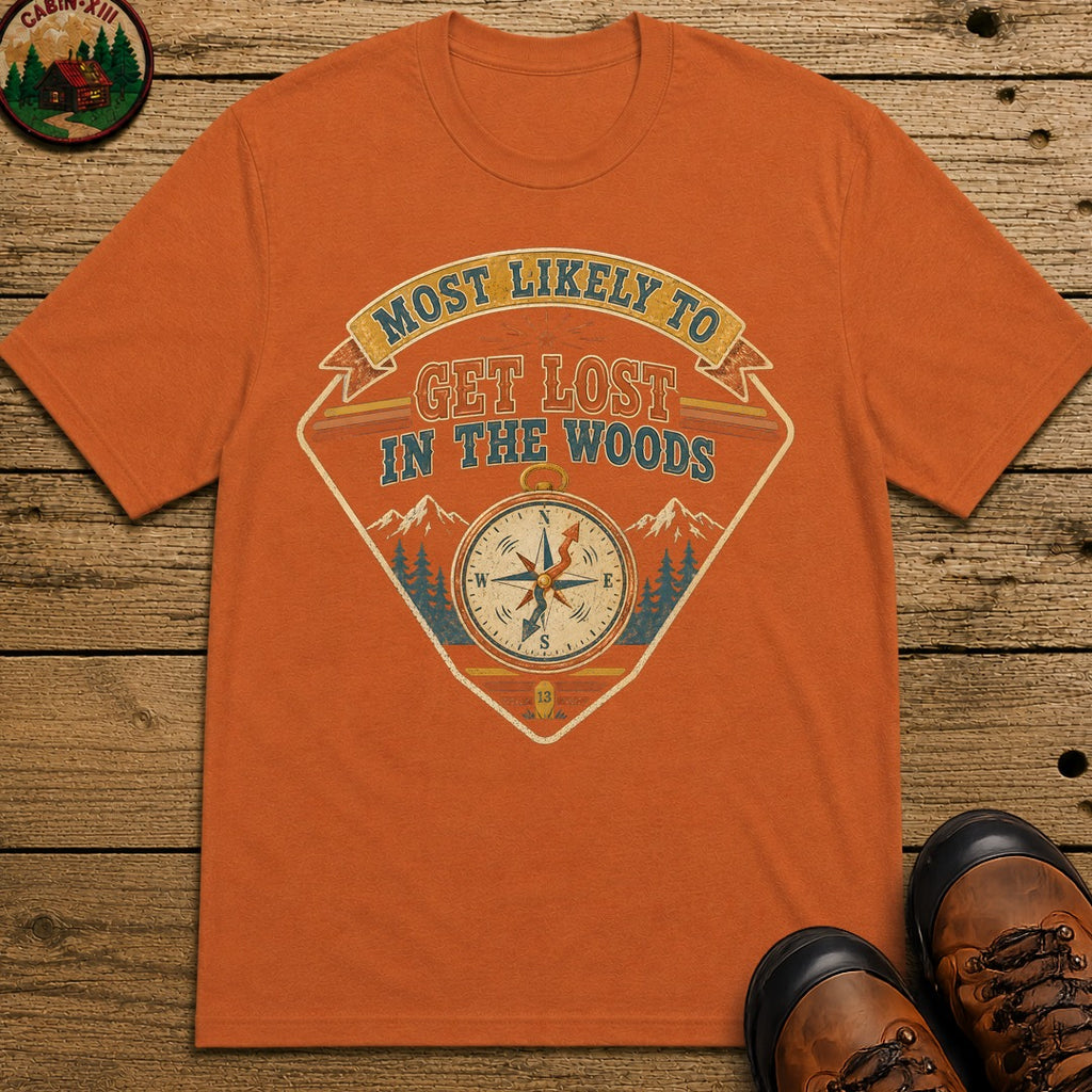 Get Lost In The Woods (Retro) T Shirt - Yam
