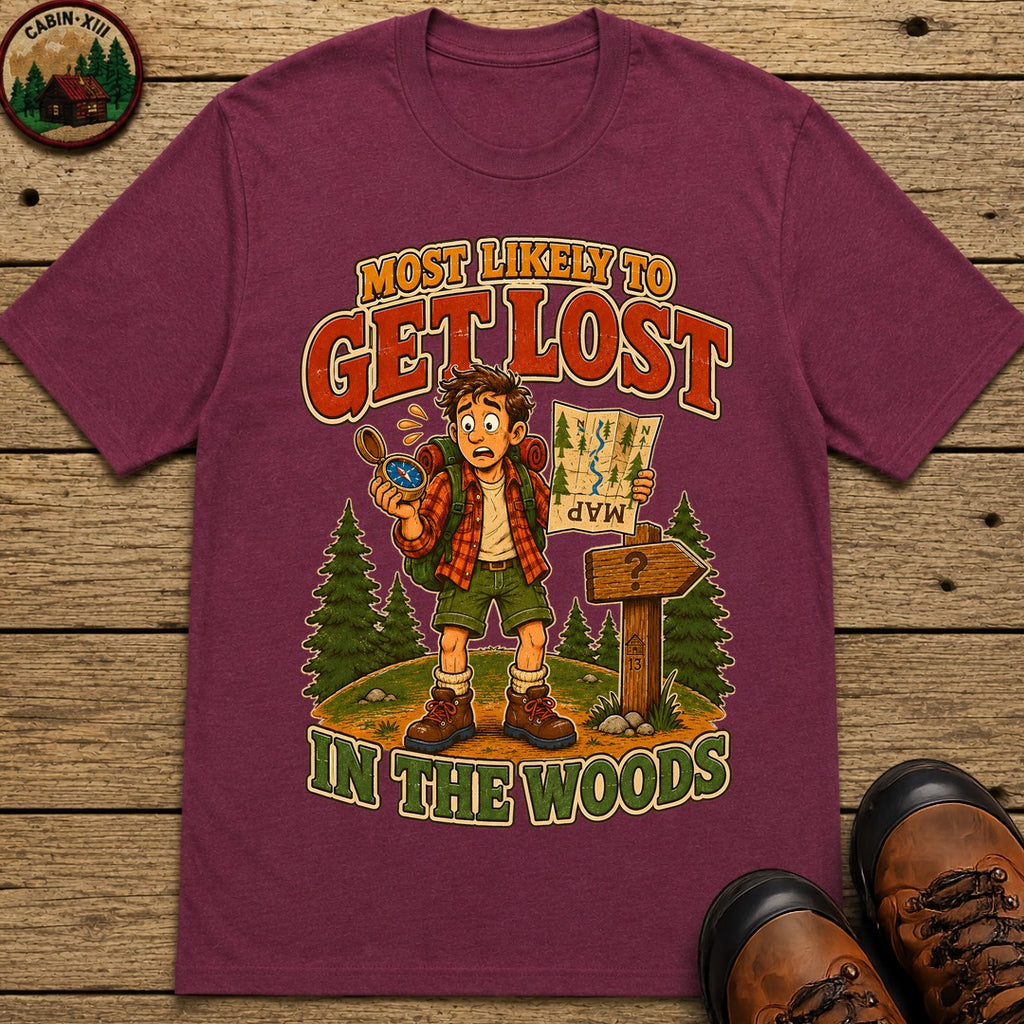 Get Lost in the Woods T-Shirt - Berry