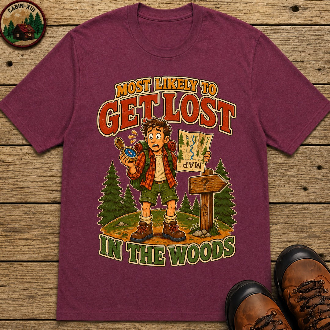 Get Lost in the Woods T-Shirt - Berry