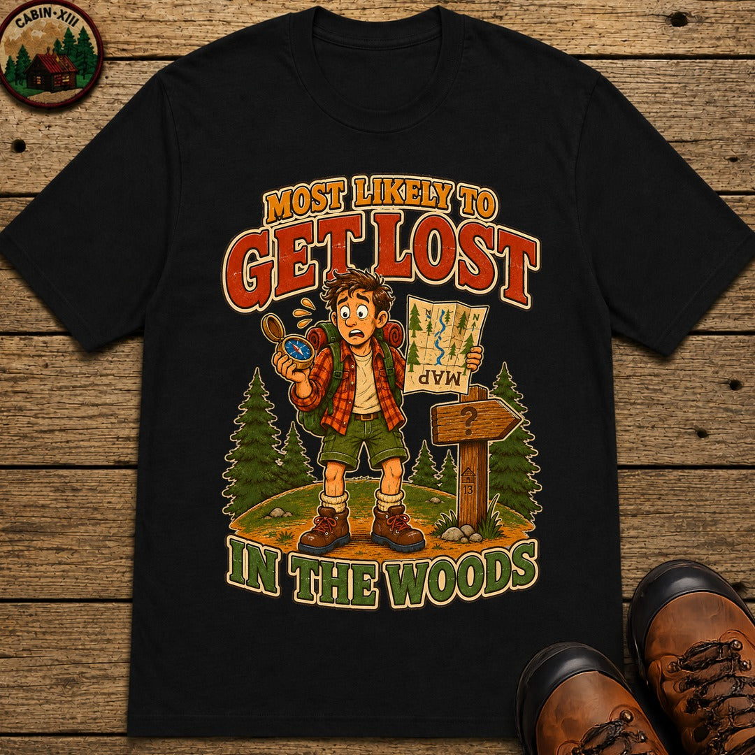 Get Lost in the Woods T-Shirt - Black