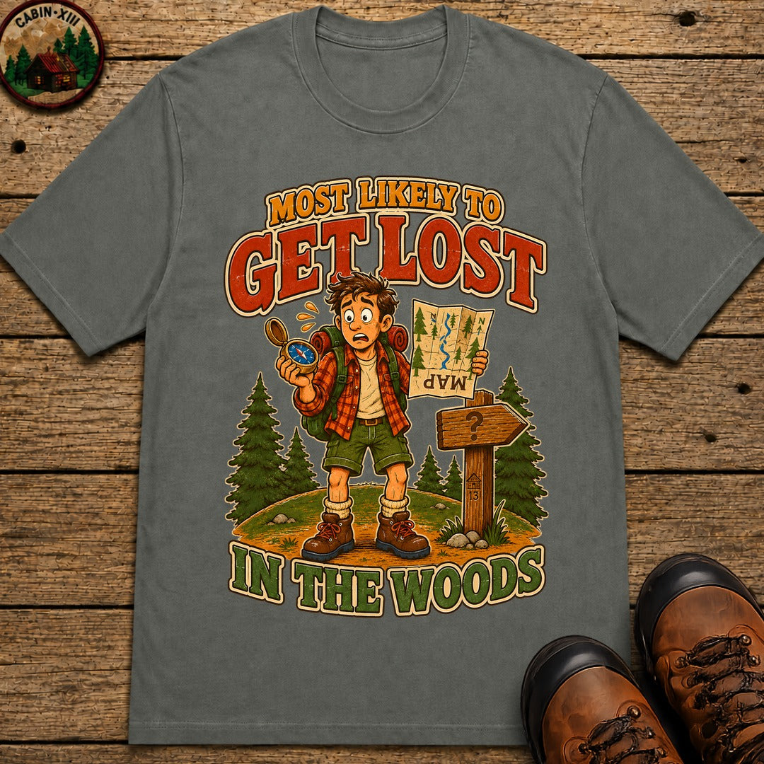 Get Lost in the Woods T-Shirt - Pepper