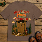 Get Stuck in the Outhouse T-Shirt - Espresso