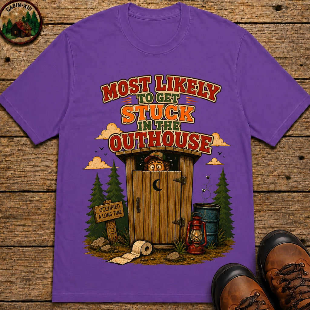 Get Stuck in the Outhouse T-Shirt - Grape