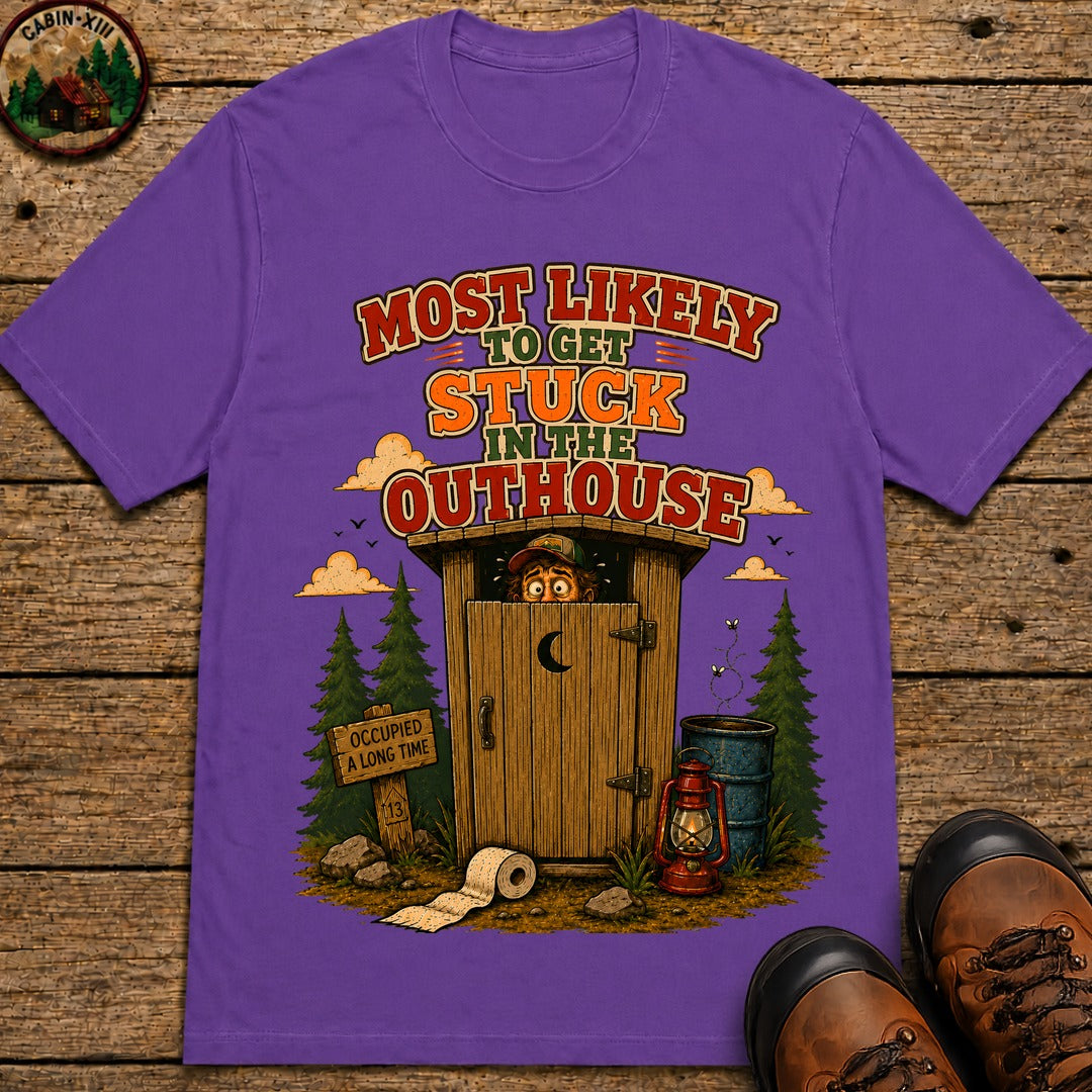 Get Stuck in the Outhouse T-Shirt - Grape