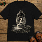 Ghost Lantern Sketch T Shirt - Black