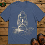 Ghost Lantern Sketch T Shirt - Blue Jean