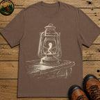 Ghost Lantern Sketch T Shirt - Espresso
