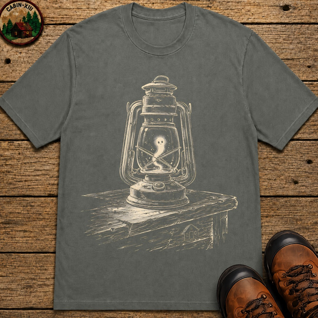 Ghost Lantern Sketch T Shirt - Pepper