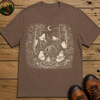 Ghosts Around The Campfire Sketch T Shirt - Espresso