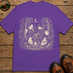 Ghosts Around The Campfire Sketch T Shirt - Grape