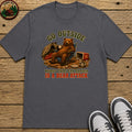 Go Outside Bear Attack Kids T-Shirt - Charcoal