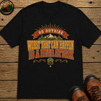 Go Outside Bear Attack (Modern) T Shirt - Black