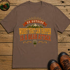 Go Outside Bear Attack (Modern) T Shirt - Espresso