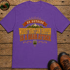 Go Outside Bear Attack (Modern) T Shirt - Grape