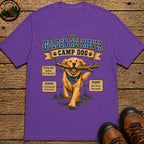 Golden Retriever Camp Dog T-Shirt - Grape