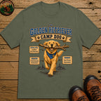 Golden Retriever Camp Dog T-Shirt - Moss