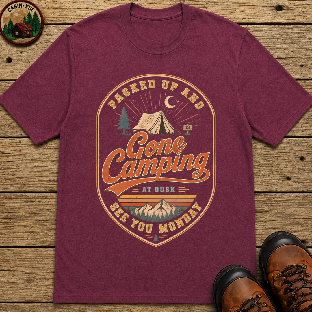 Gone Camping T-Shirt - Berry