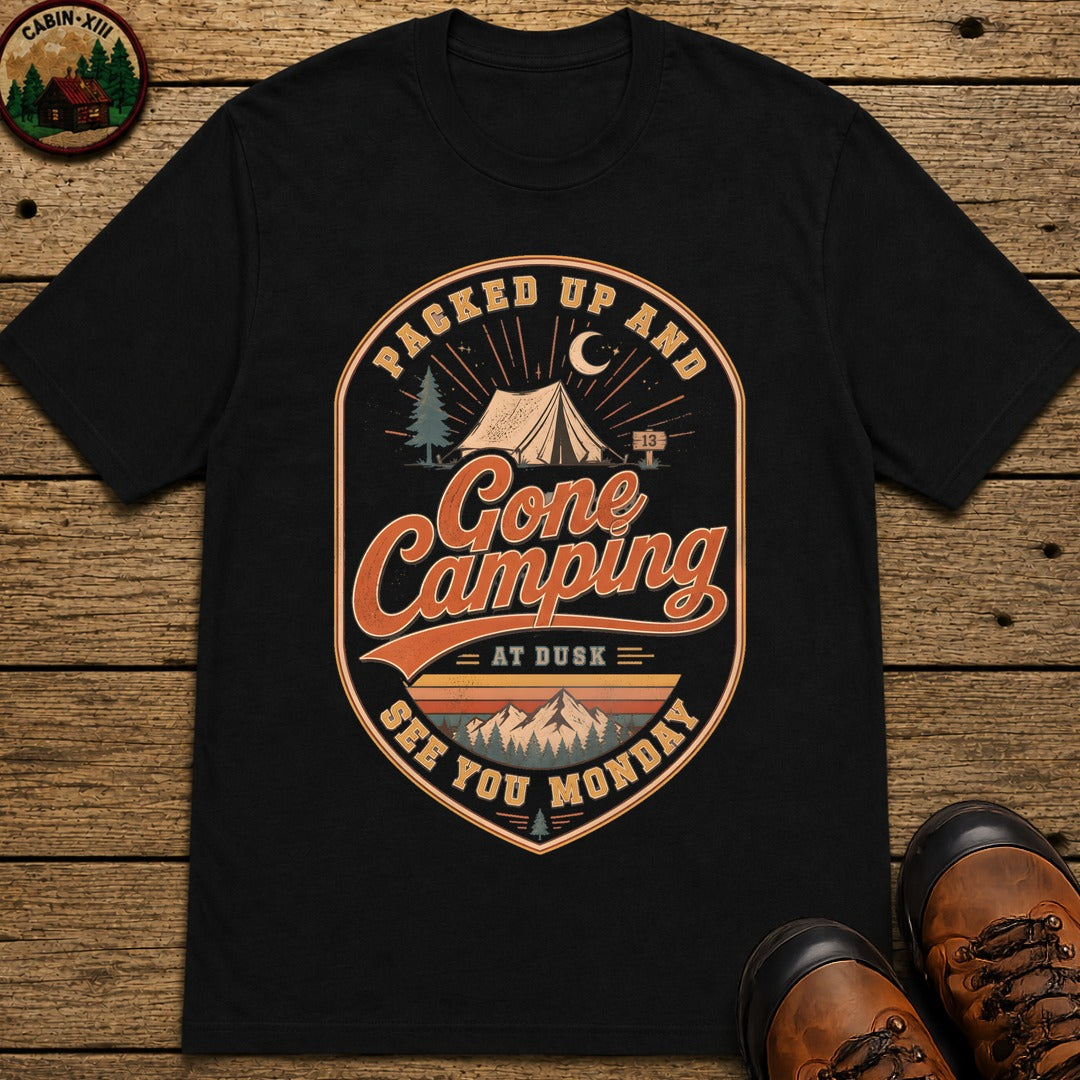 Gone Camping T-Shirt - Black
