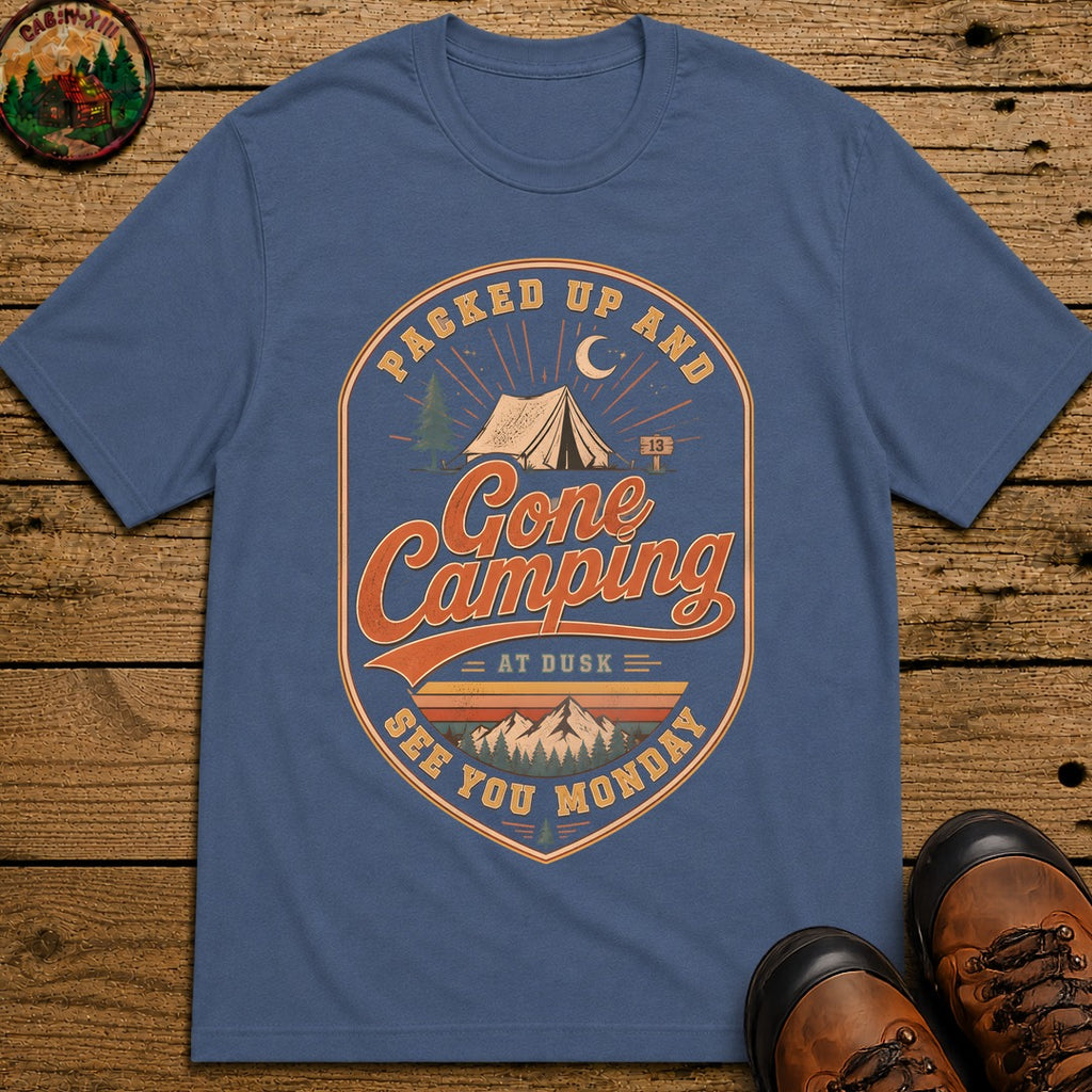 Gone Camping T-Shirt - Blue Jean