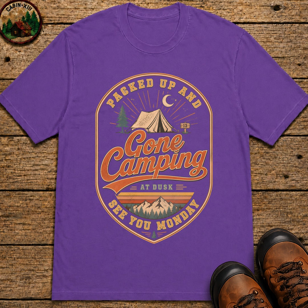 Gone Camping T-Shirt - Grape