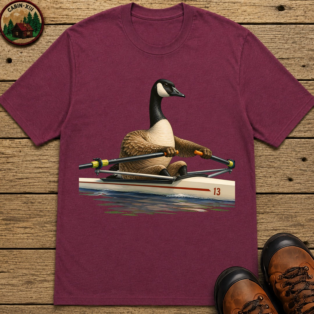 Goose In A Scull T-Shirt - Berry
