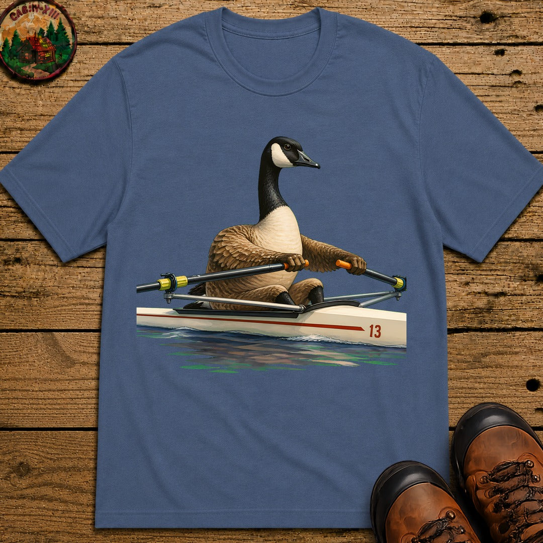 Goose In A Scull T-Shirt - Blue Jean
